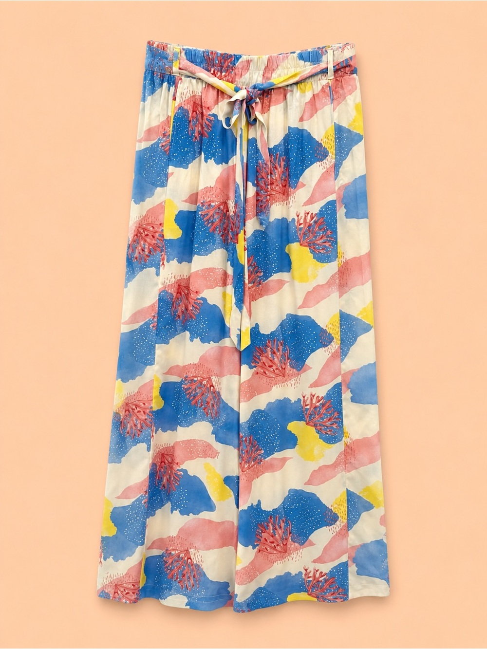 JORDACHE WIDE LEG TROPICAL PANT - Picture 1 of 9
